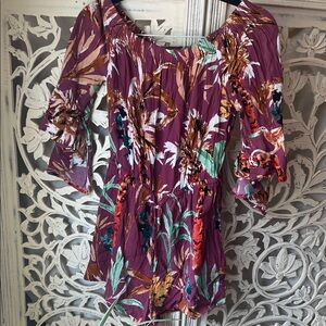 Floral Off-Shoulder Women's romper